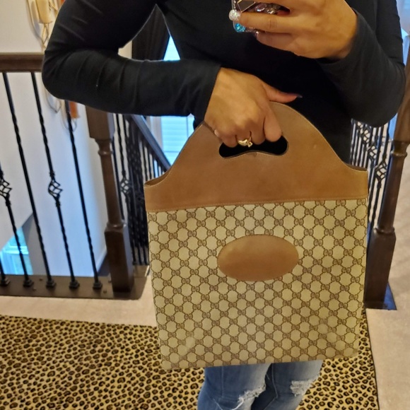 Gucci Handbags - Fair Condition Vintage Gucci Shopper Tote Handbag